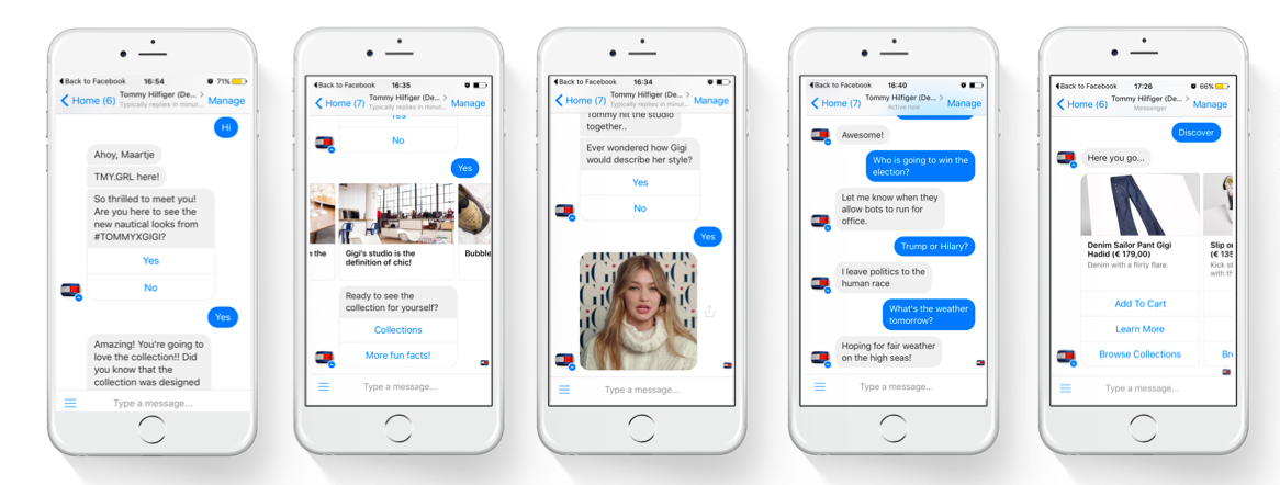 Tommy Hilfiger's Tmy.Grl Messenger bot