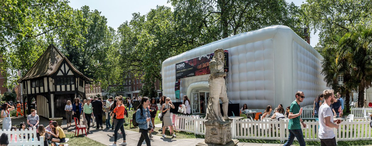 SohoCreate 2016's pop-up venues in Soho Square