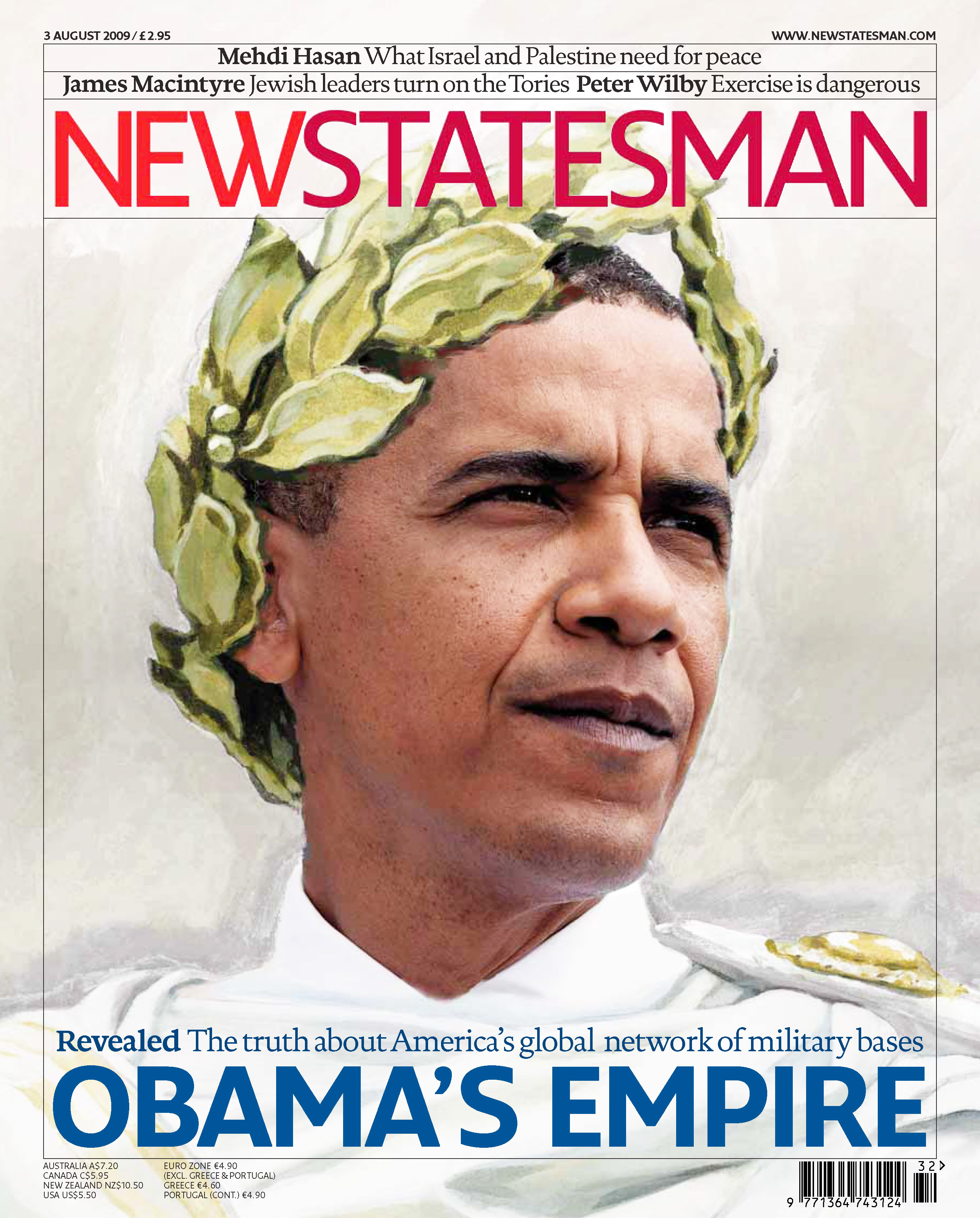 New Statesman's 3 August 2009 cover likens Obama to Julius Caesar