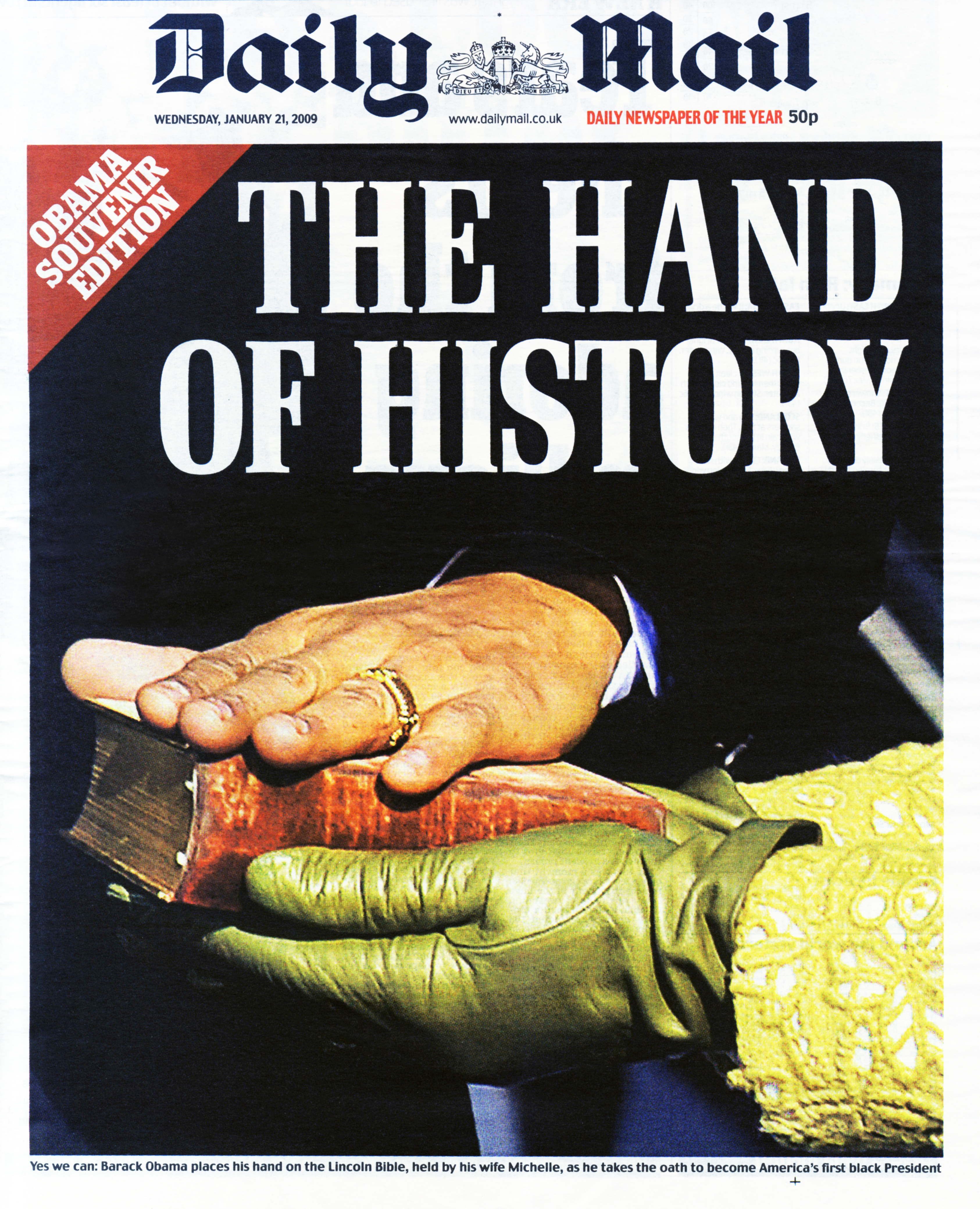 Cover of The Daily Mail's January 21, 2016 issue