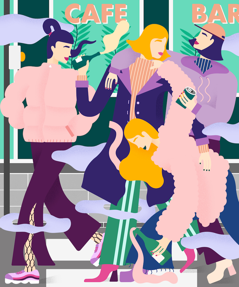 Illustration for an article on the challenges of Dry January for Refinery29