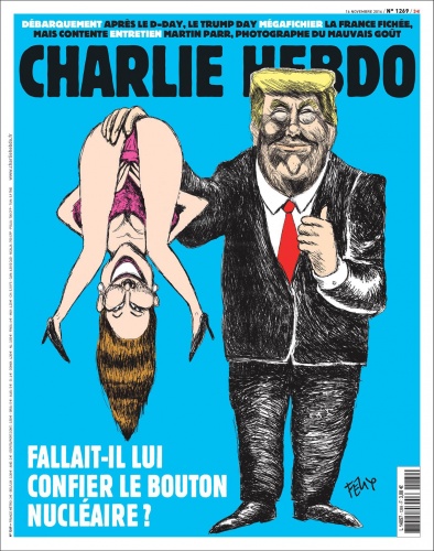 Charlie Hebdo's shocking cover from November 2016. Image via Charlie Hebdo