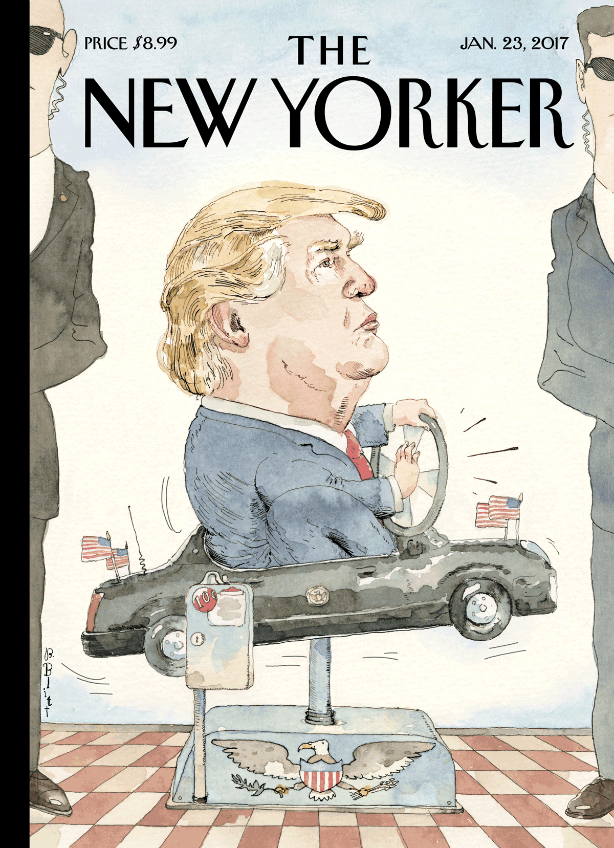 The New Yorker's January 23 2017 issue, with artwork by Barry Blitt. Image via The New Yorker