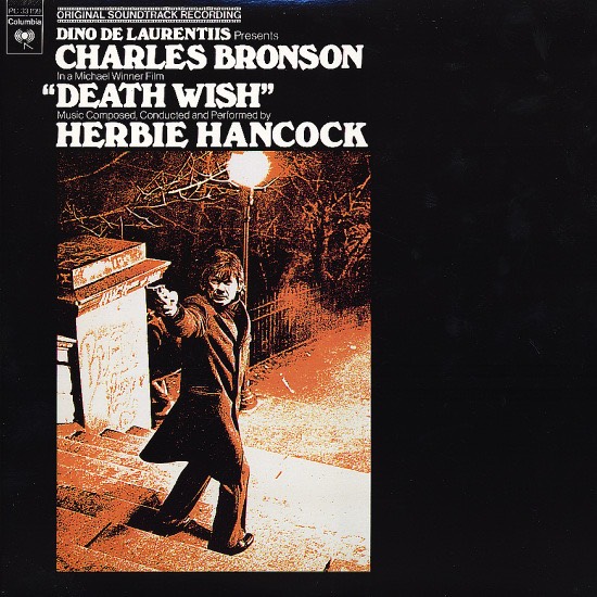 Artwork for the sound track to Death Wish composed by Herbie Hancock. Image courtesy of Adam Stover