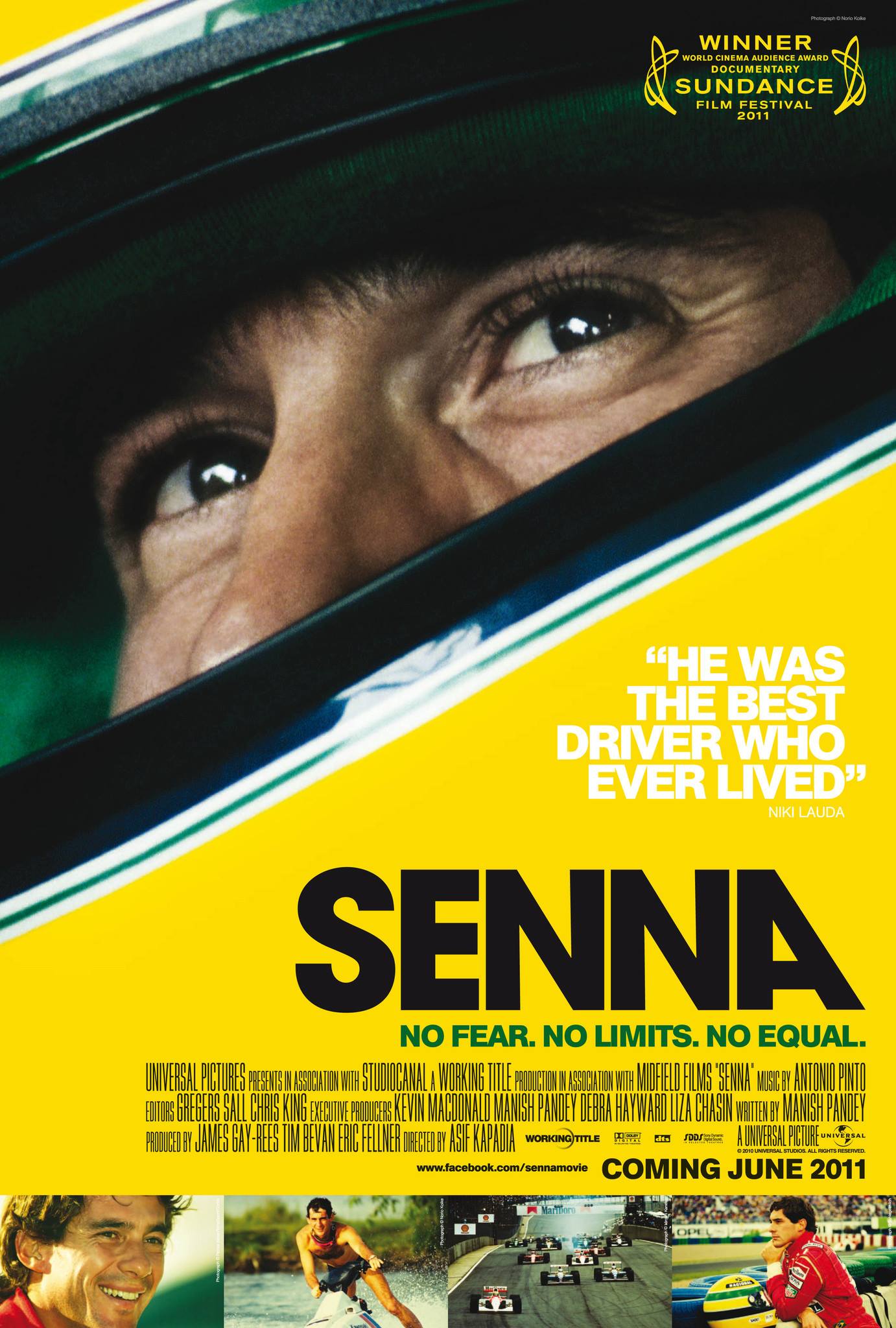 Senna film poster, designed by Creative Partnership