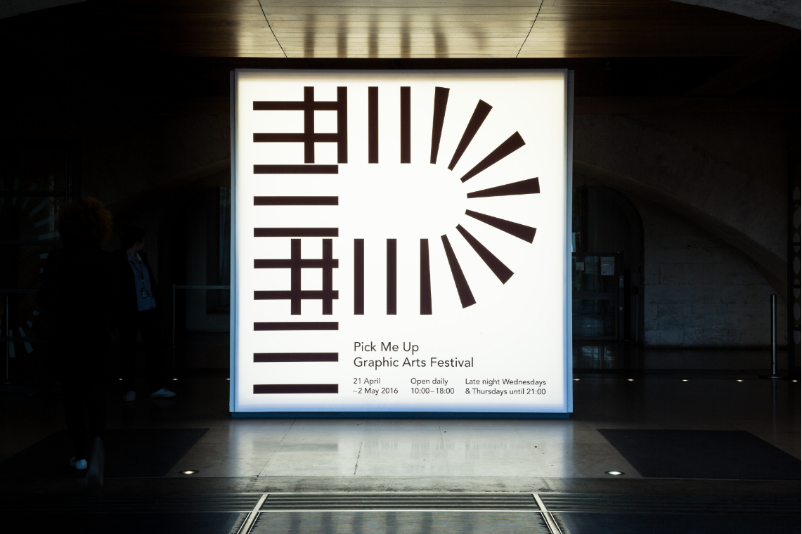 Pick Me Up's 2016 identity, designed by Studio Hato (more on the project here)