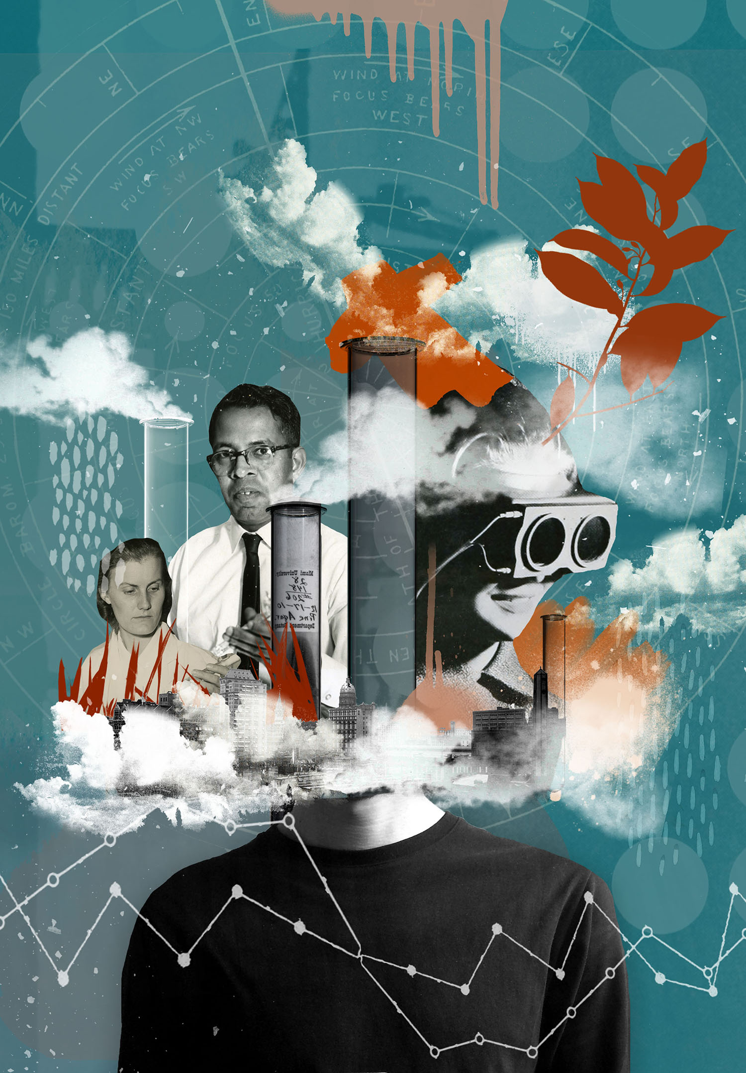 Illustration for Yes! Magazine, for a feature about community science and data gathering