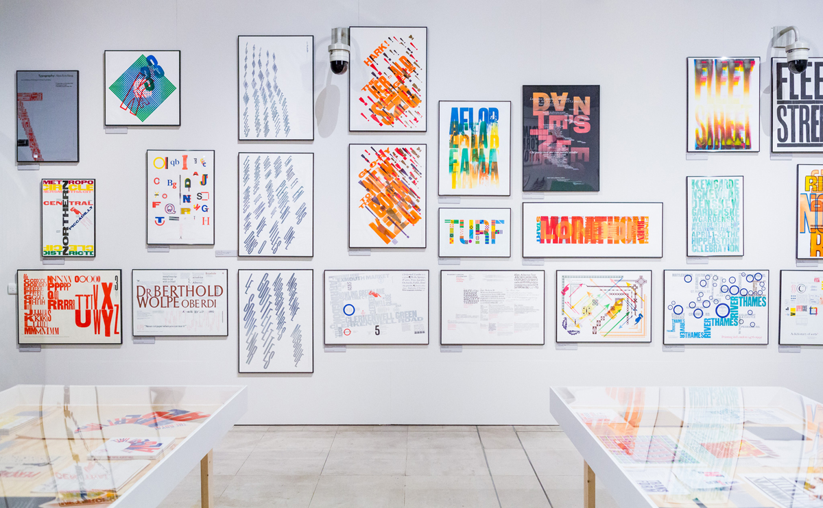 An exhibition of letterpress prints by Alan Kitching at Pick Me Up 2016 © Kevin Meredith