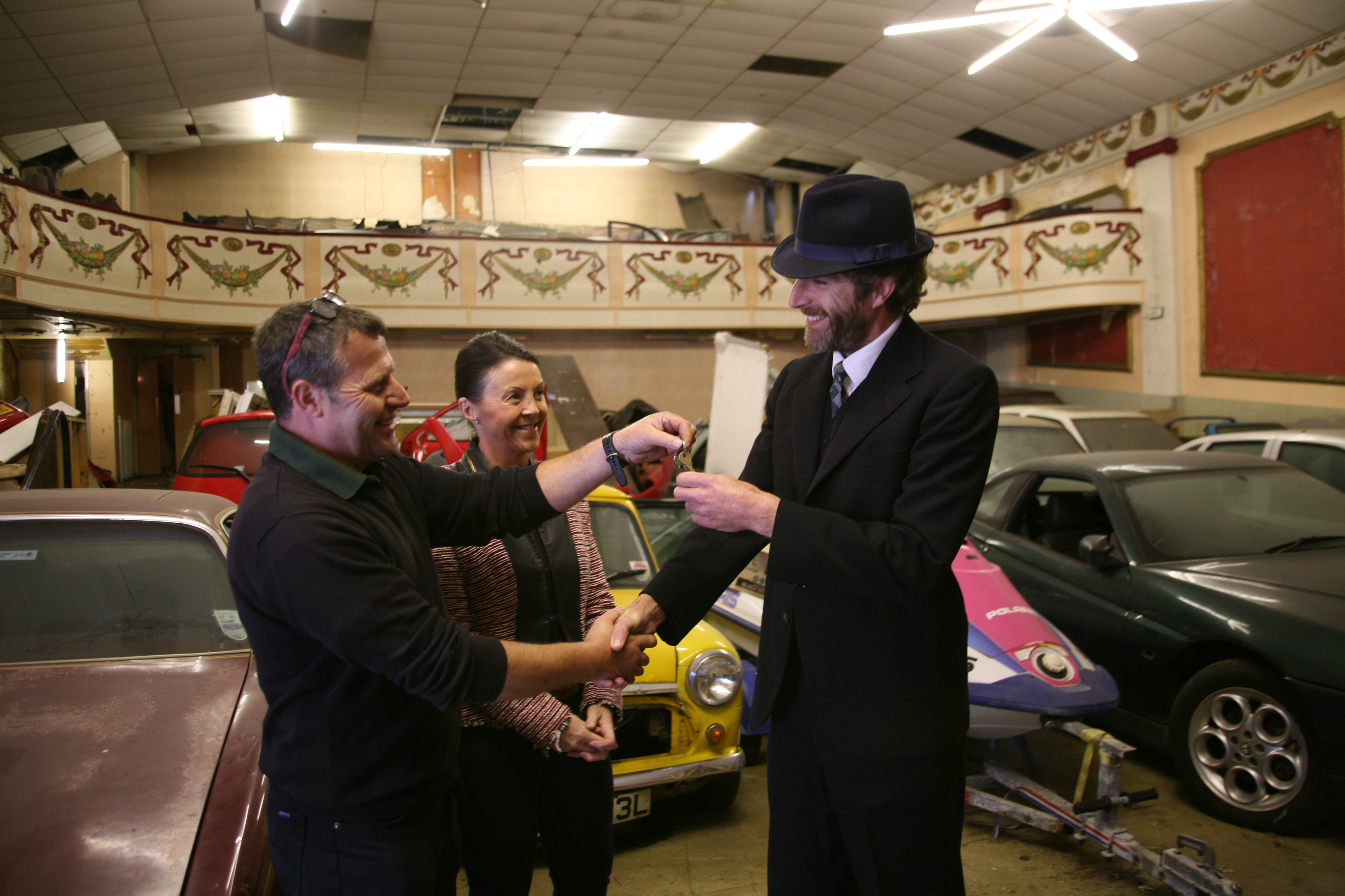 The Grand Electric Cinema is handed over to Richard Evans, Director of Beamish