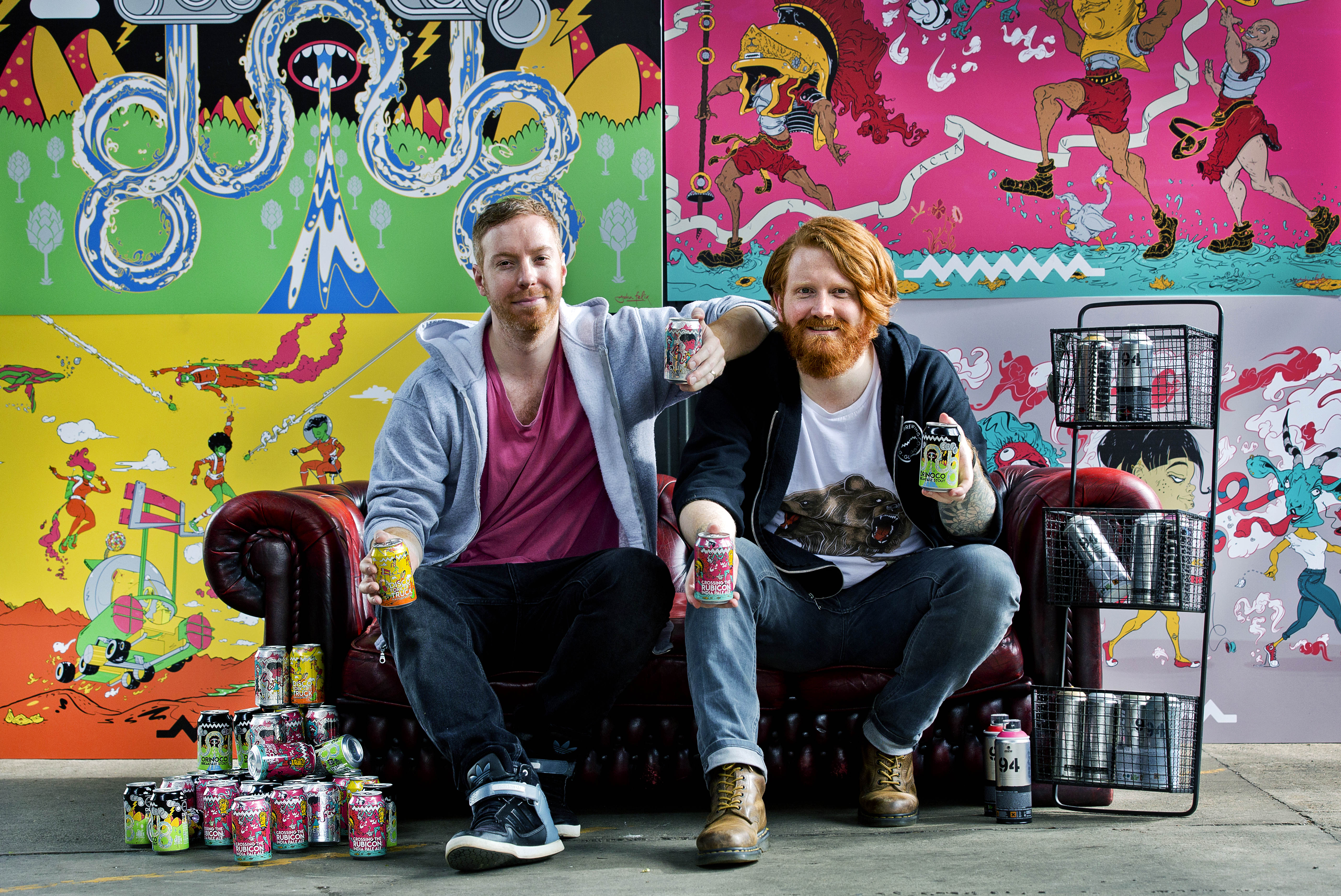 Artist John Felix and Drygate's Chris Moriarty