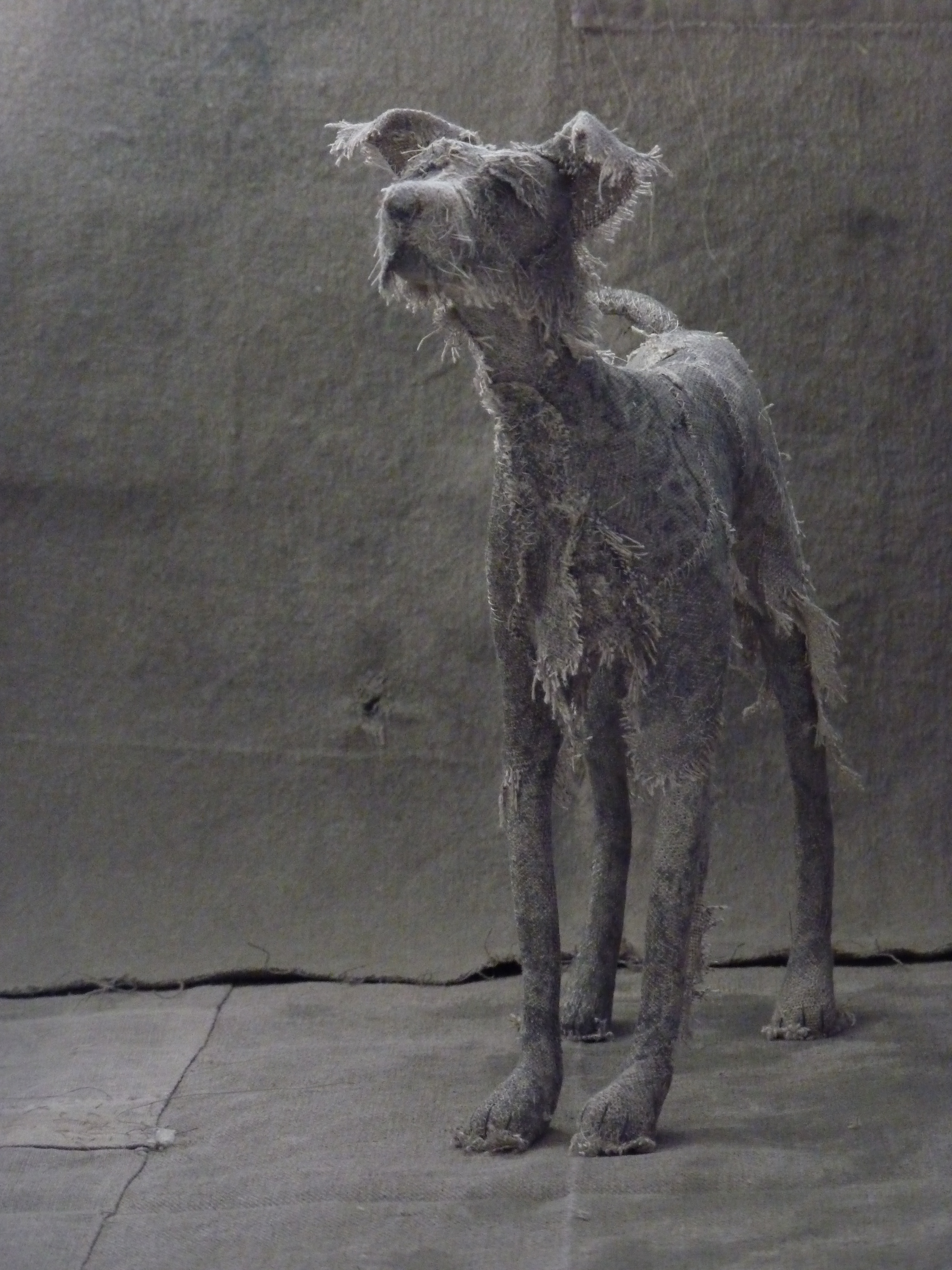 Holy Smoke,textile dog sculpture,£400,Wyn Griffths