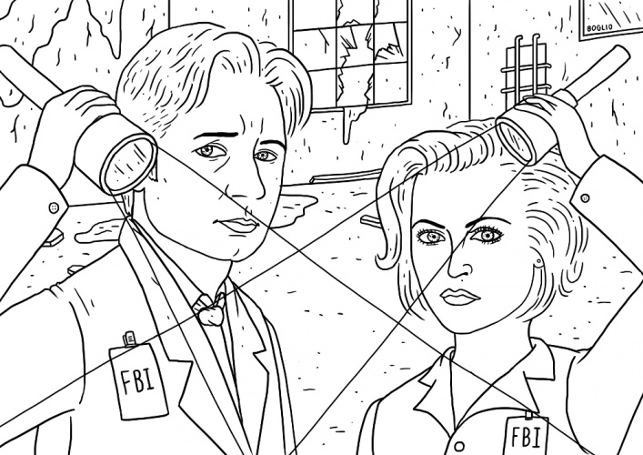 mulder and scully by Boglio