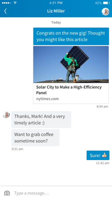 Linkedin new chat feature