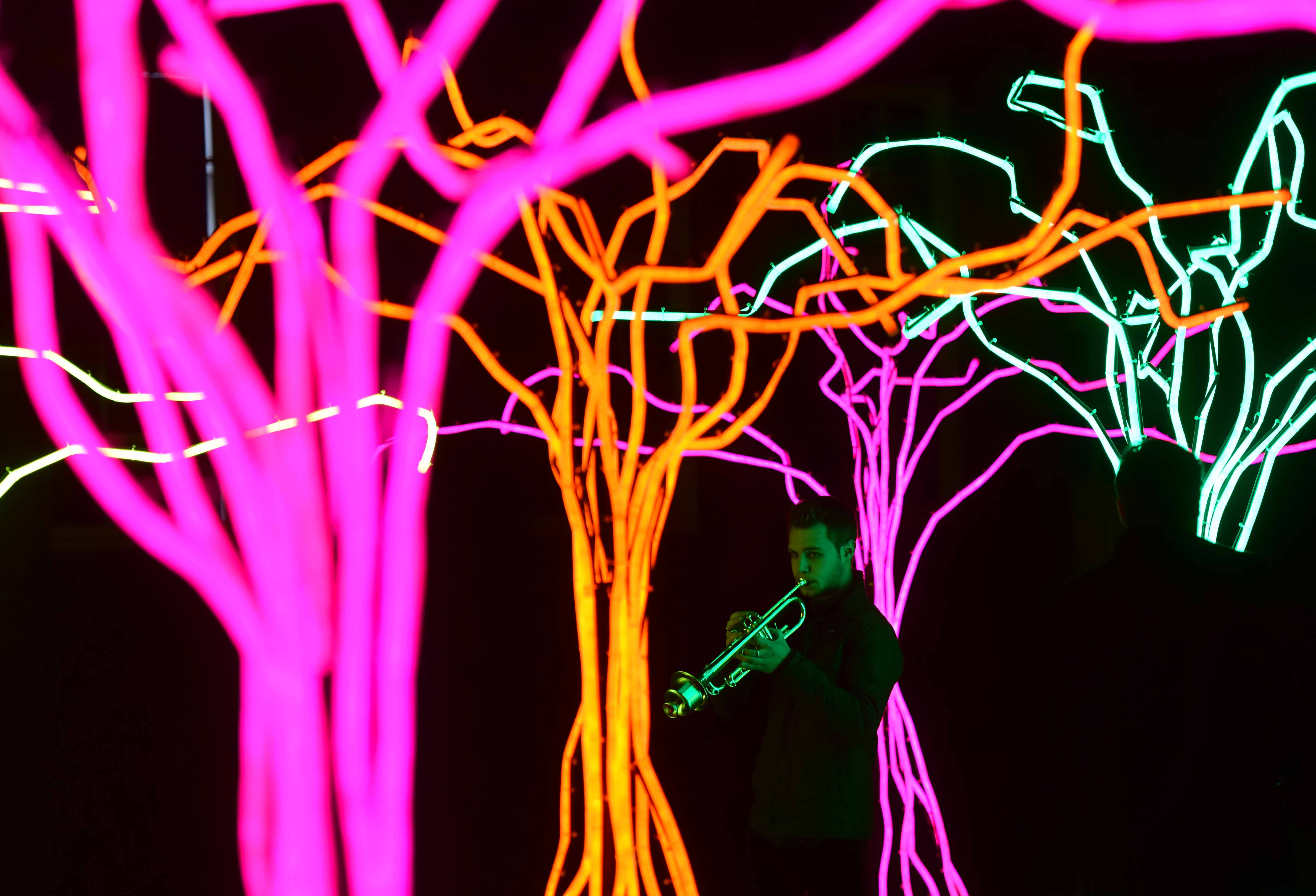 The annual Illuminating York festival gets underway and last's until October 29th. Musicians play at David Ogle's Lumin at York St John University. Picture: Anthony Chappel-Ross