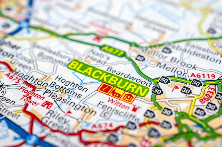 Blackburn on road map