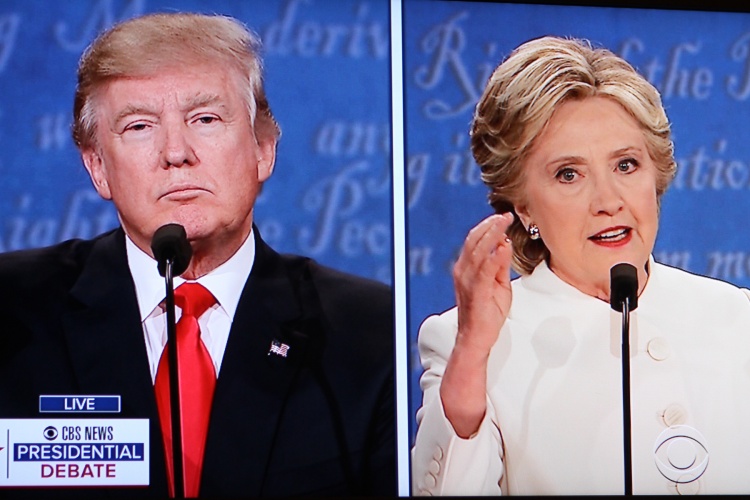 Screenshot of the Third Presidential Debate on 19 October 2016. Courtesy of Flickr user Bill B