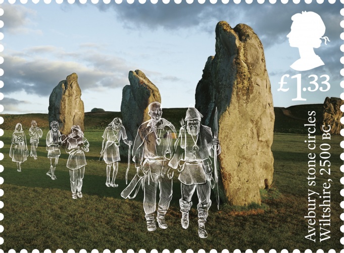 AB Avebury stone circles stamp 400%