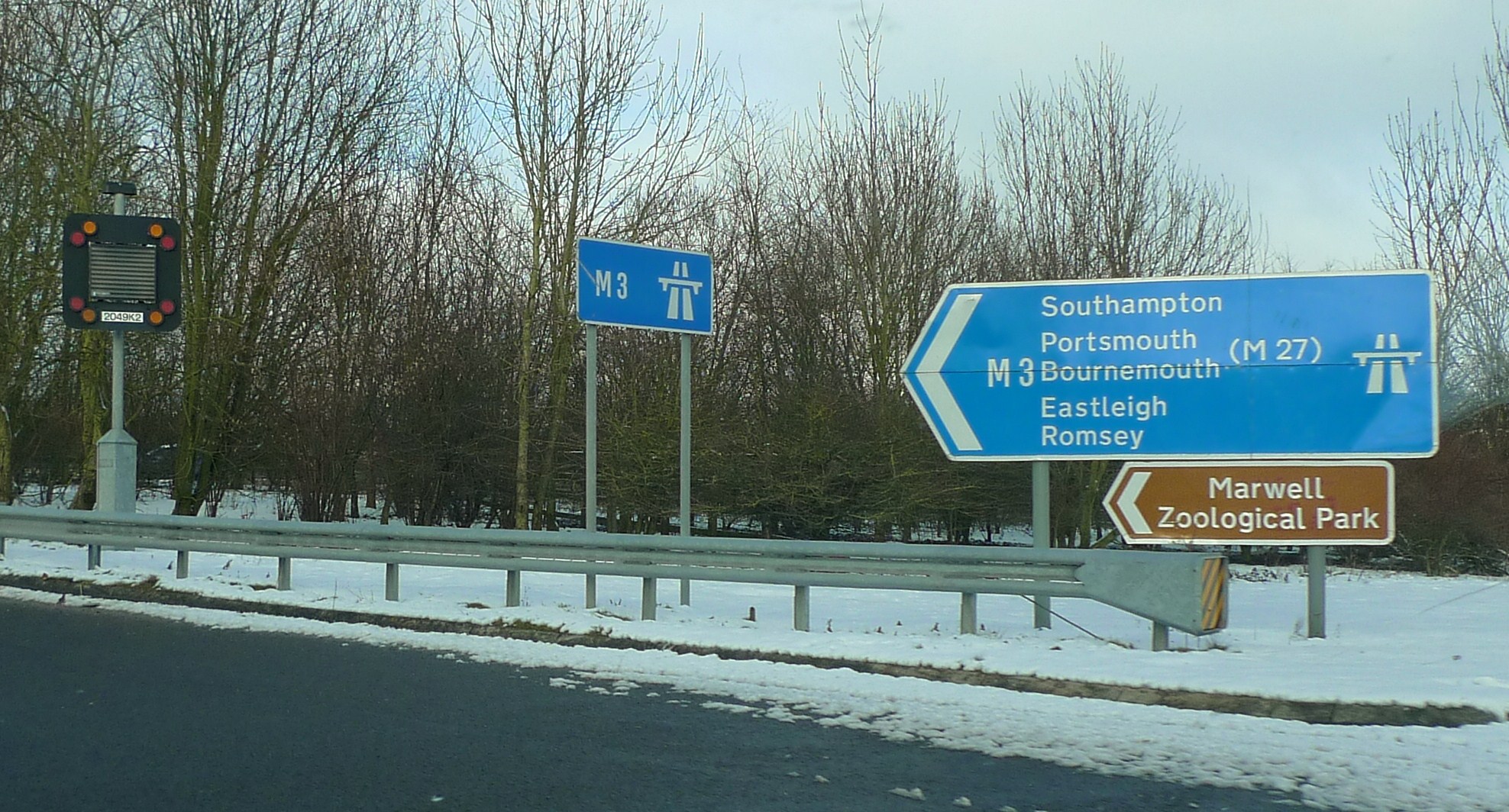 British motorway sign, typeface by Margaret Calvert and Jock Kinneir. Courtesy of Flickr user Henry Burrows.