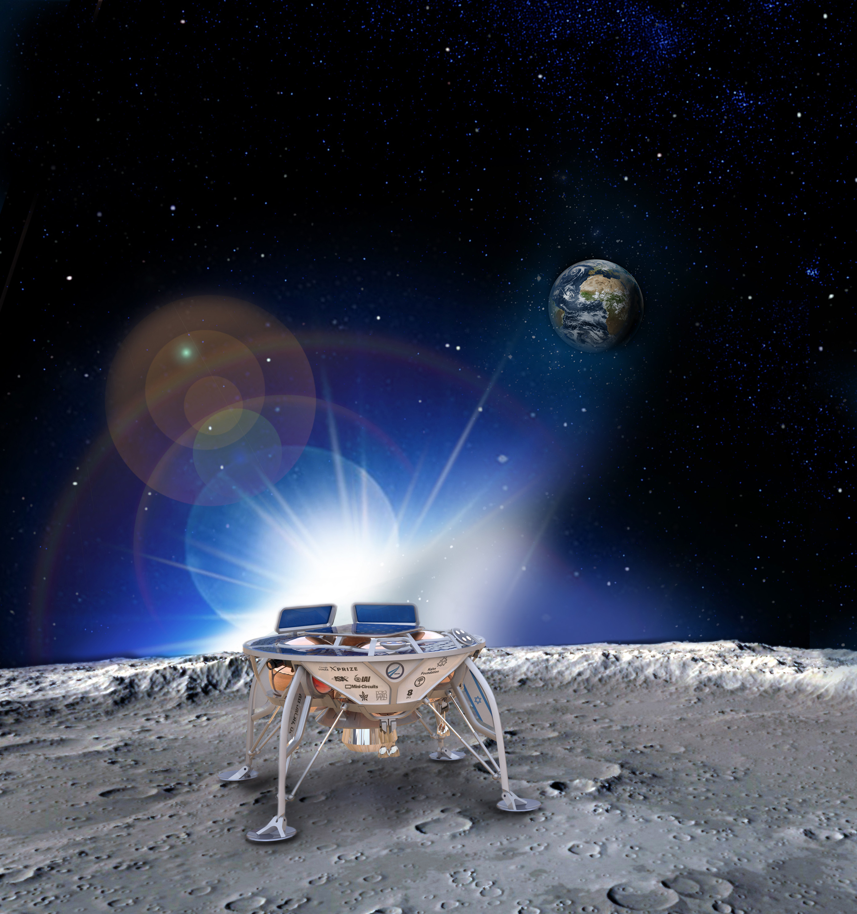 Courtesy of SpaceIL, Google Lunar XPRIZE