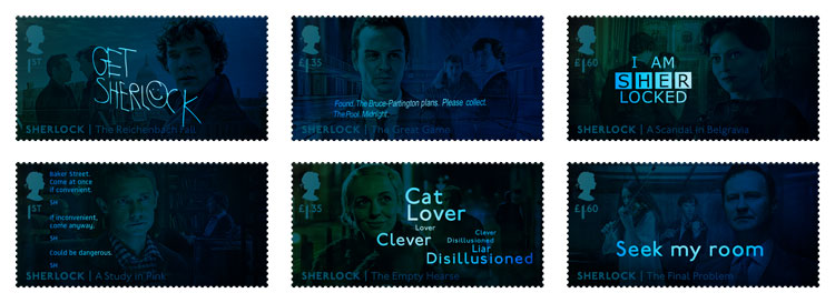sherlock stamps royal mail UV