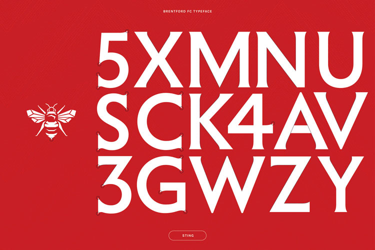 brentford fc font