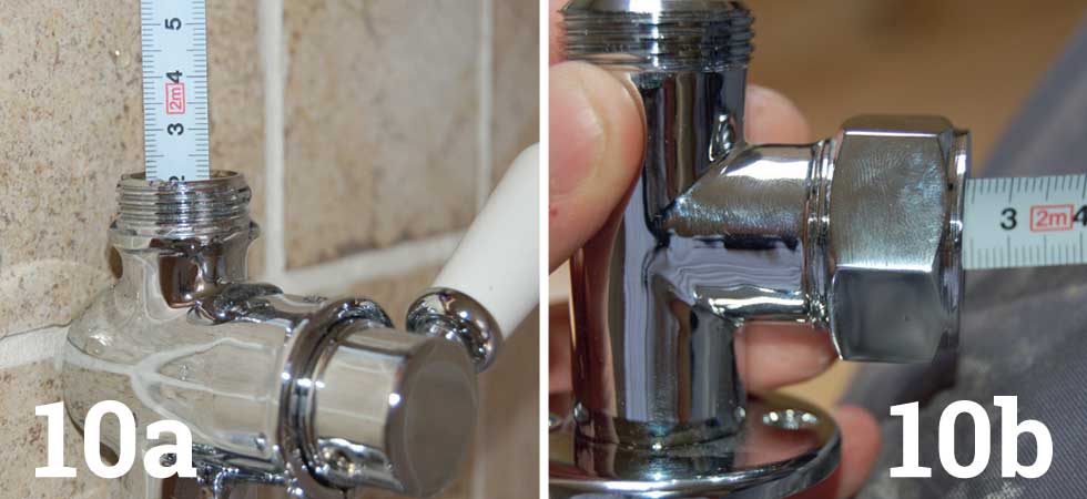 Connect the shower hose or riser pipe
