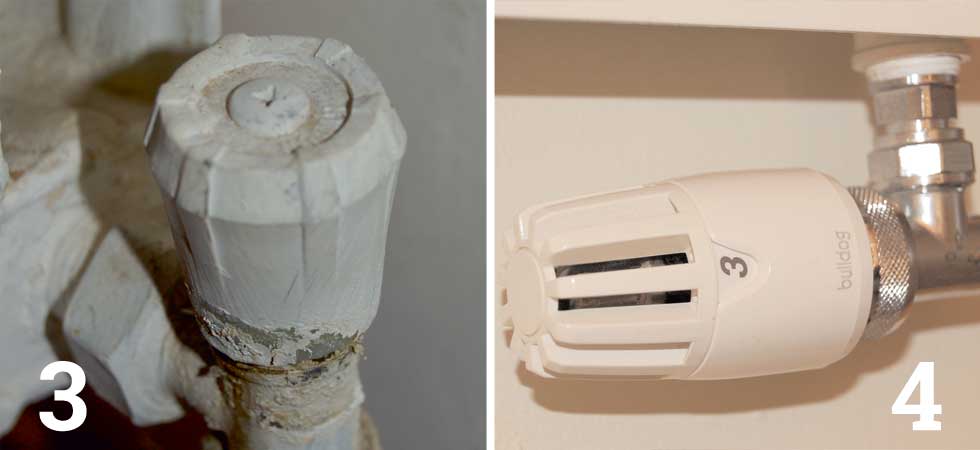 Older models will have a wheelhead valve; Newer radiators will have a thermostatic valve