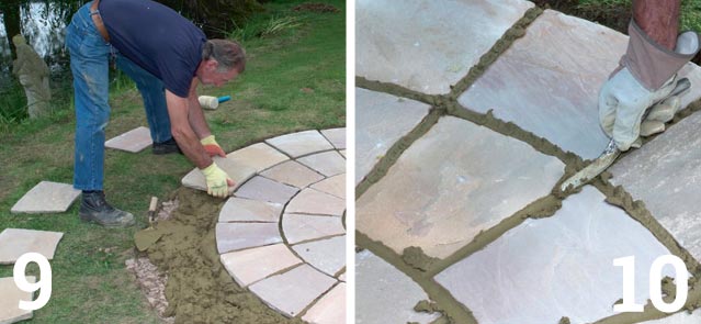 A nominal joint of 10mm on most paving is recommended; Once the paving is laid, leave the mortar to set and do not use the area for at least 24 hours
