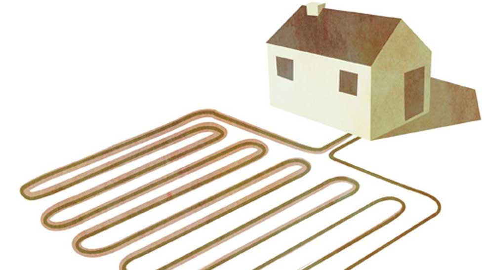 Drawing on ground source heat pump
