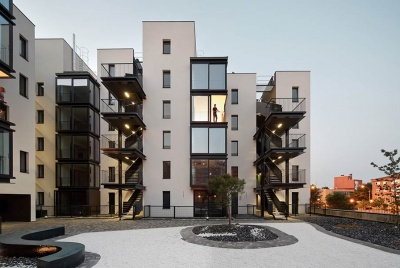 baumit apartment exterior paint render
