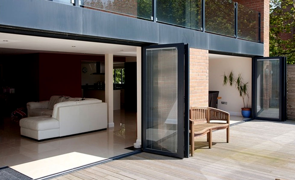 folding sliding doors black