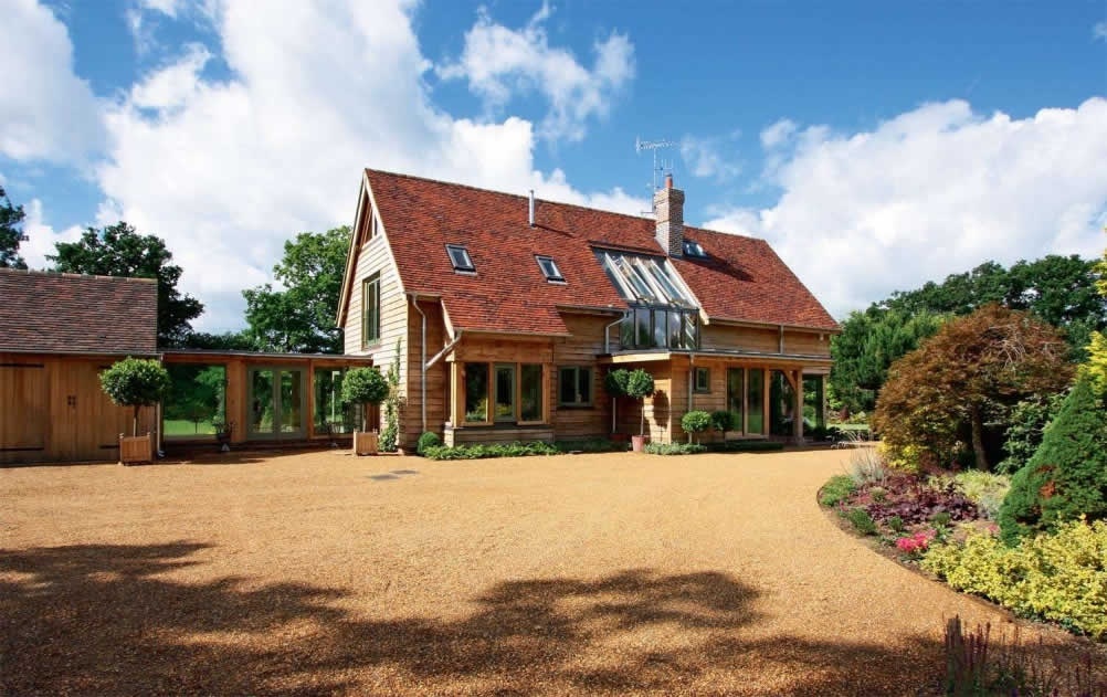 A barn style oak frame self build