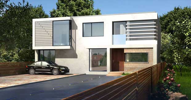 Front of the house after renovation