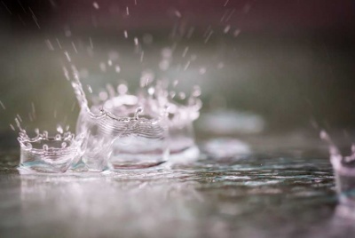 recycling water rainwater splashes