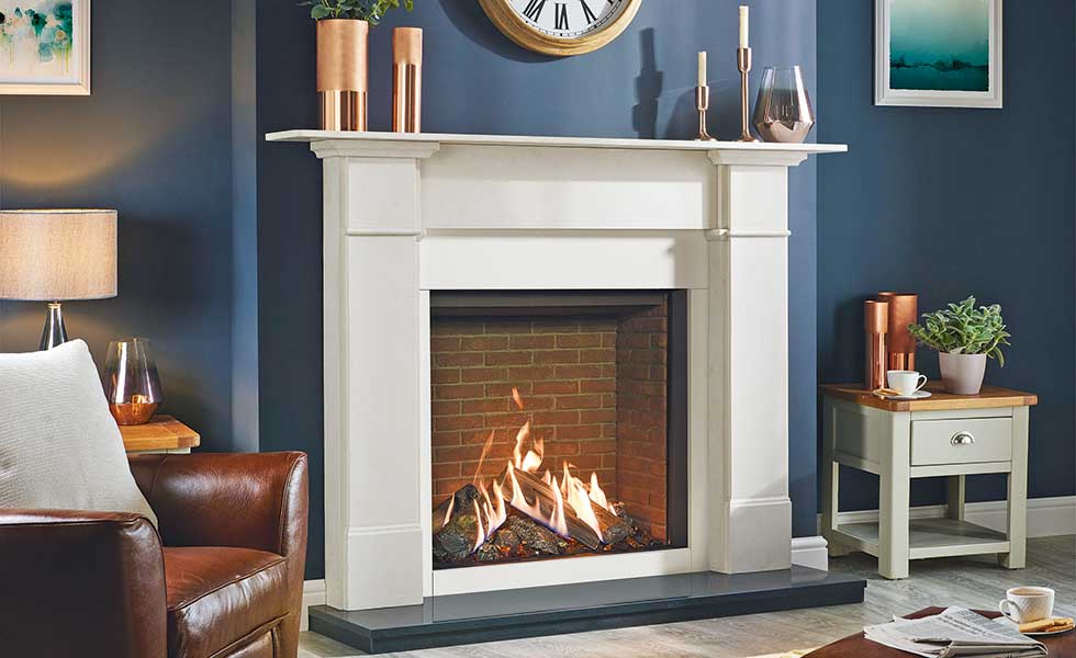 Reflex fire surround from Stovax with Gazco fire