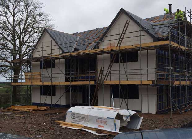 The house being built