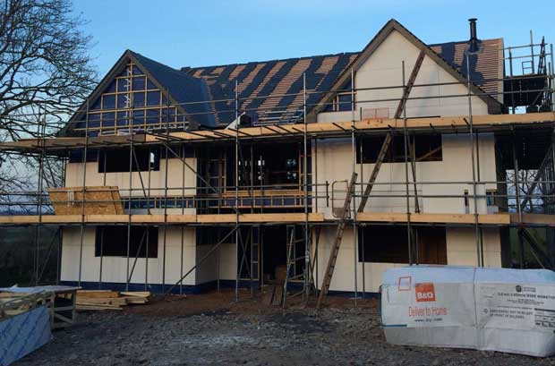 The house being built