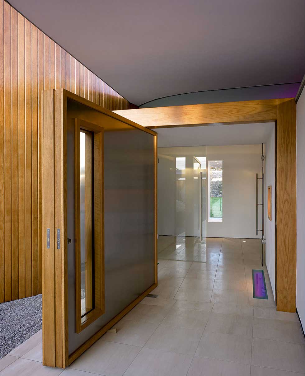 Large pivot front door
