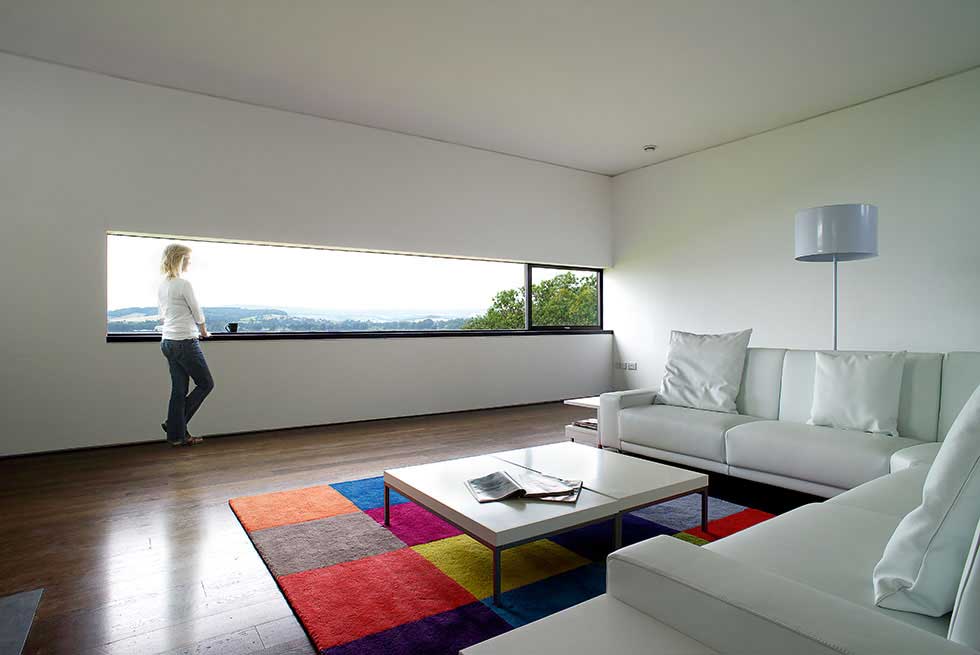 Large long window with view