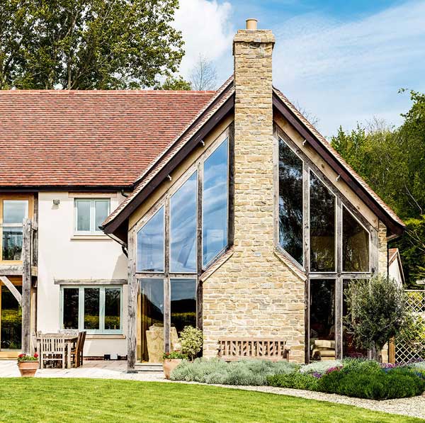 Full height gable end glazing