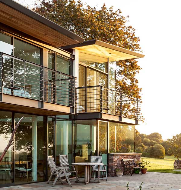 Exterior of a contemporary new build house