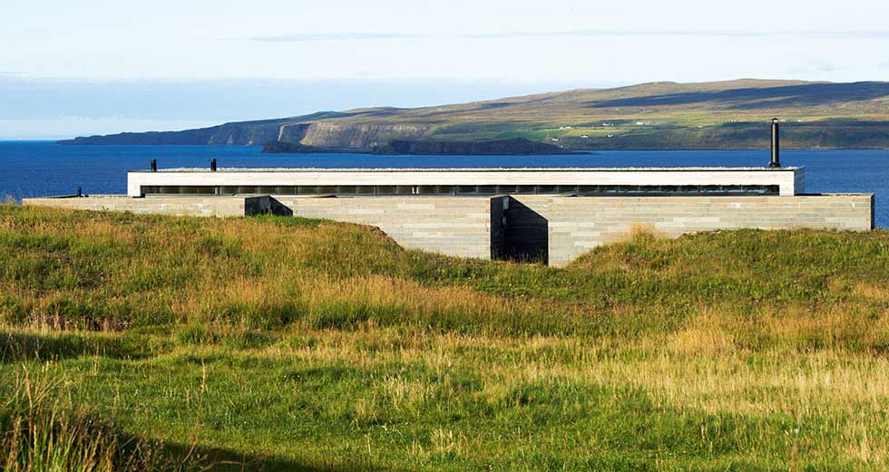 A house set into the ground