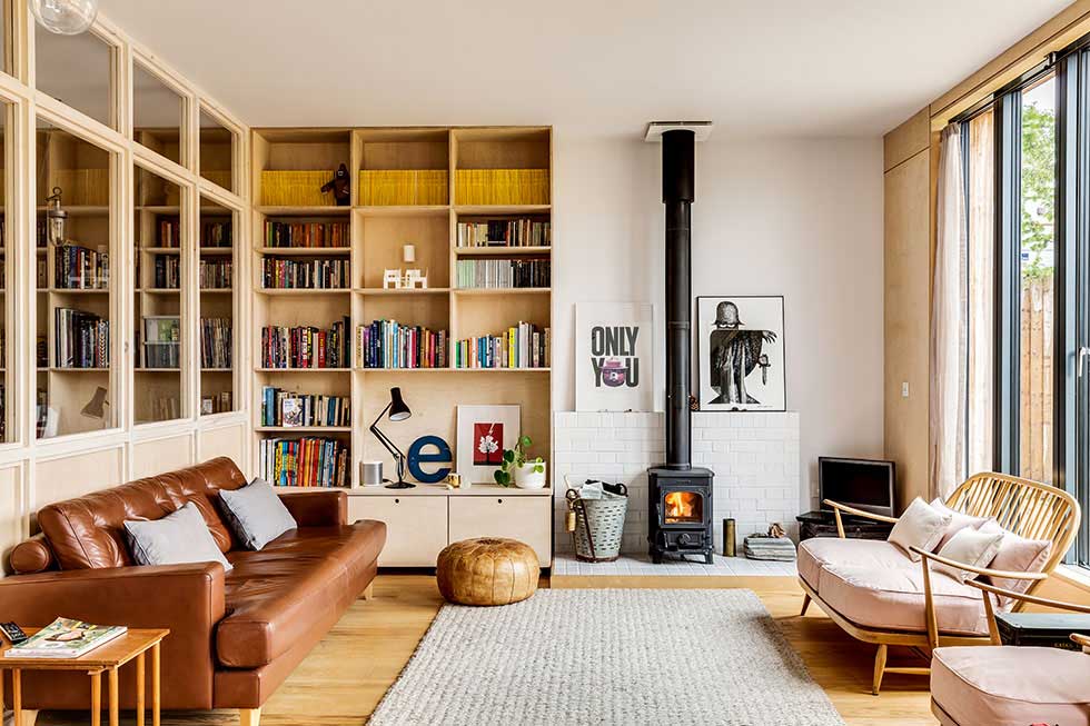 Seating area in the open plan layout