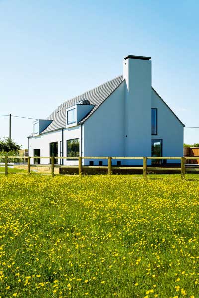Side elevation of the house