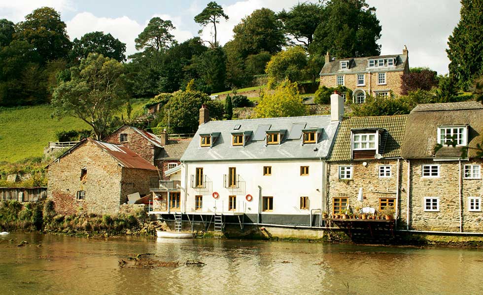 traditional riverside home