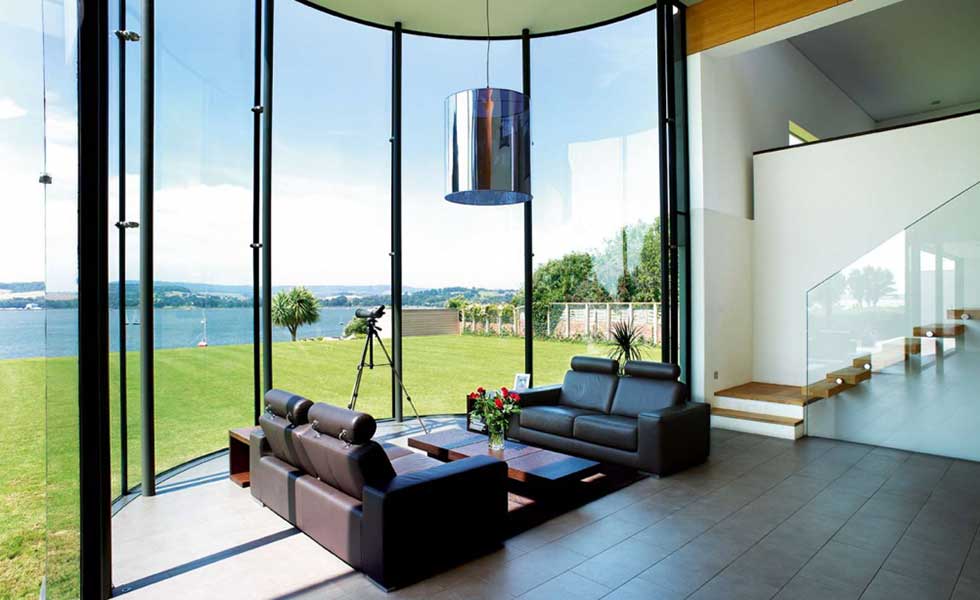stunning riverside views from living room