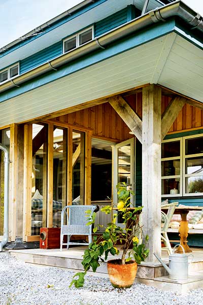 veranda creating outdoors room on small home