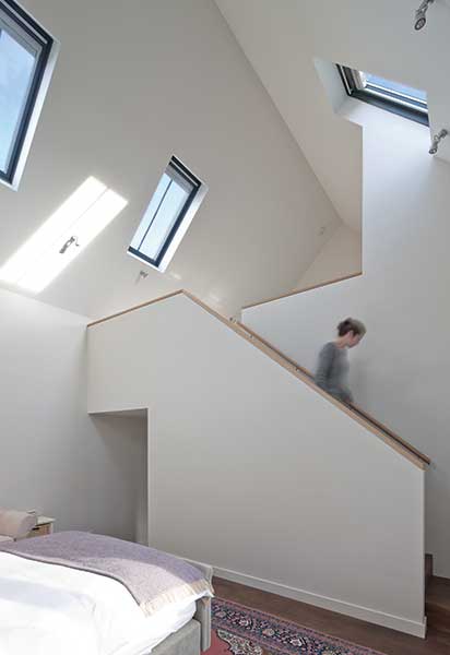 mezzanine level in an open plan stone croft rebuilt