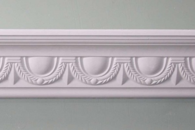 plaster ceiling roses white scalloped design
