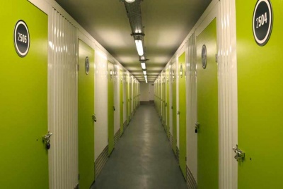the storage pod green doors